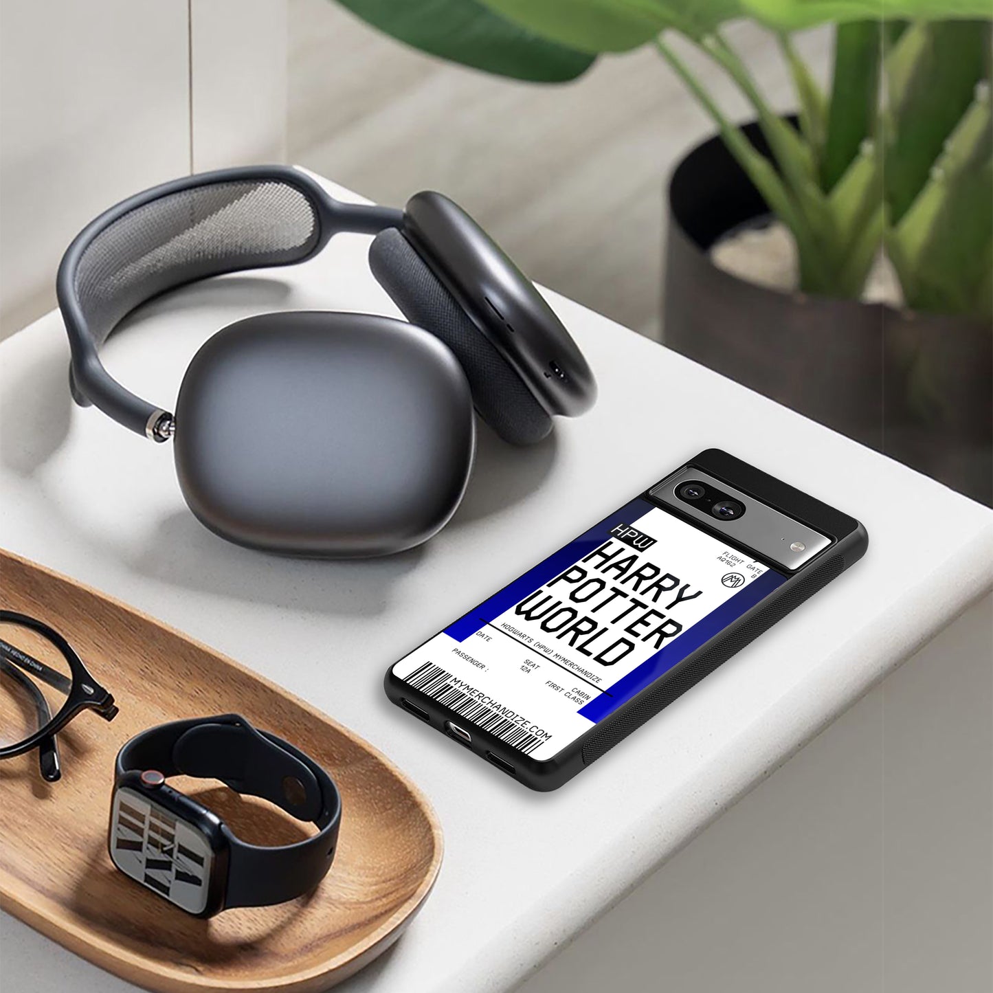 harry potter hogwarts boarding pass ticket back phone cover | glass case for google pixel 9 pro