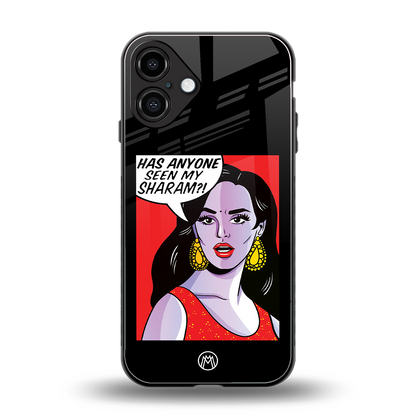 has anyone seen my sharam back phone cover | glass case for iphone 16 plus