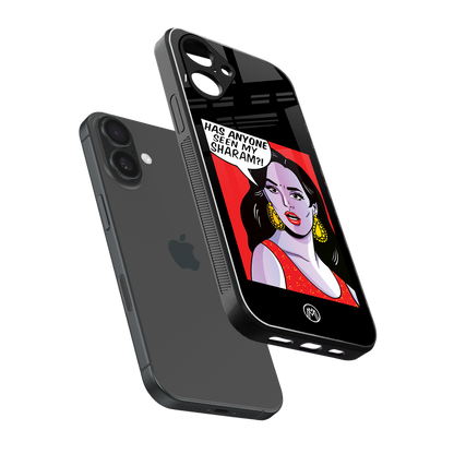 has anyone seen my sharam back phone cover | glass case for iphone 16