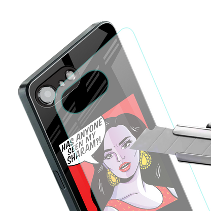 has anyone seen my sharam back phone cover | glass case for iphone 16e
