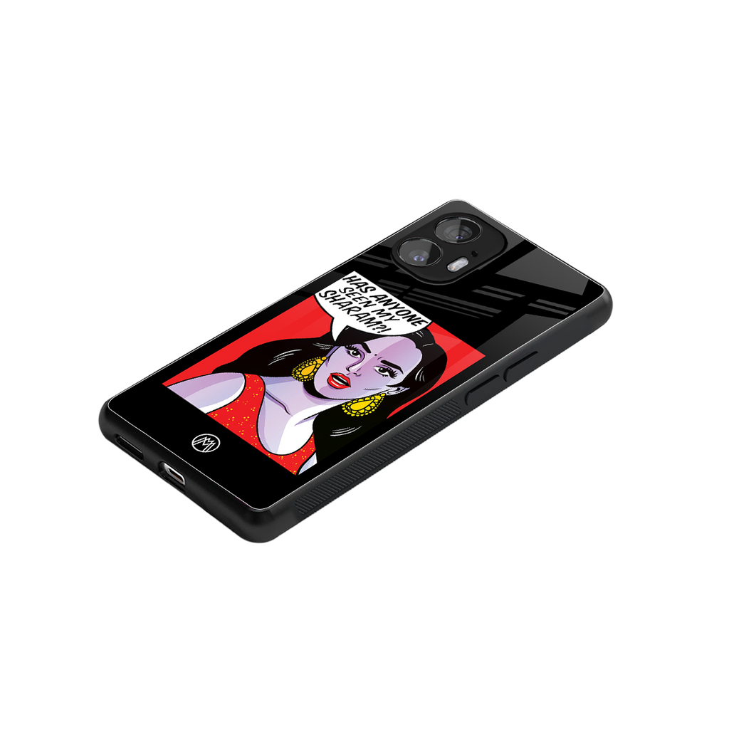 has anyone seen my sharam back phone cover | glass case for nothing phone 2