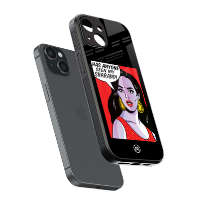 has anyone seen my sharam back phone cover | glass case for iphone 14