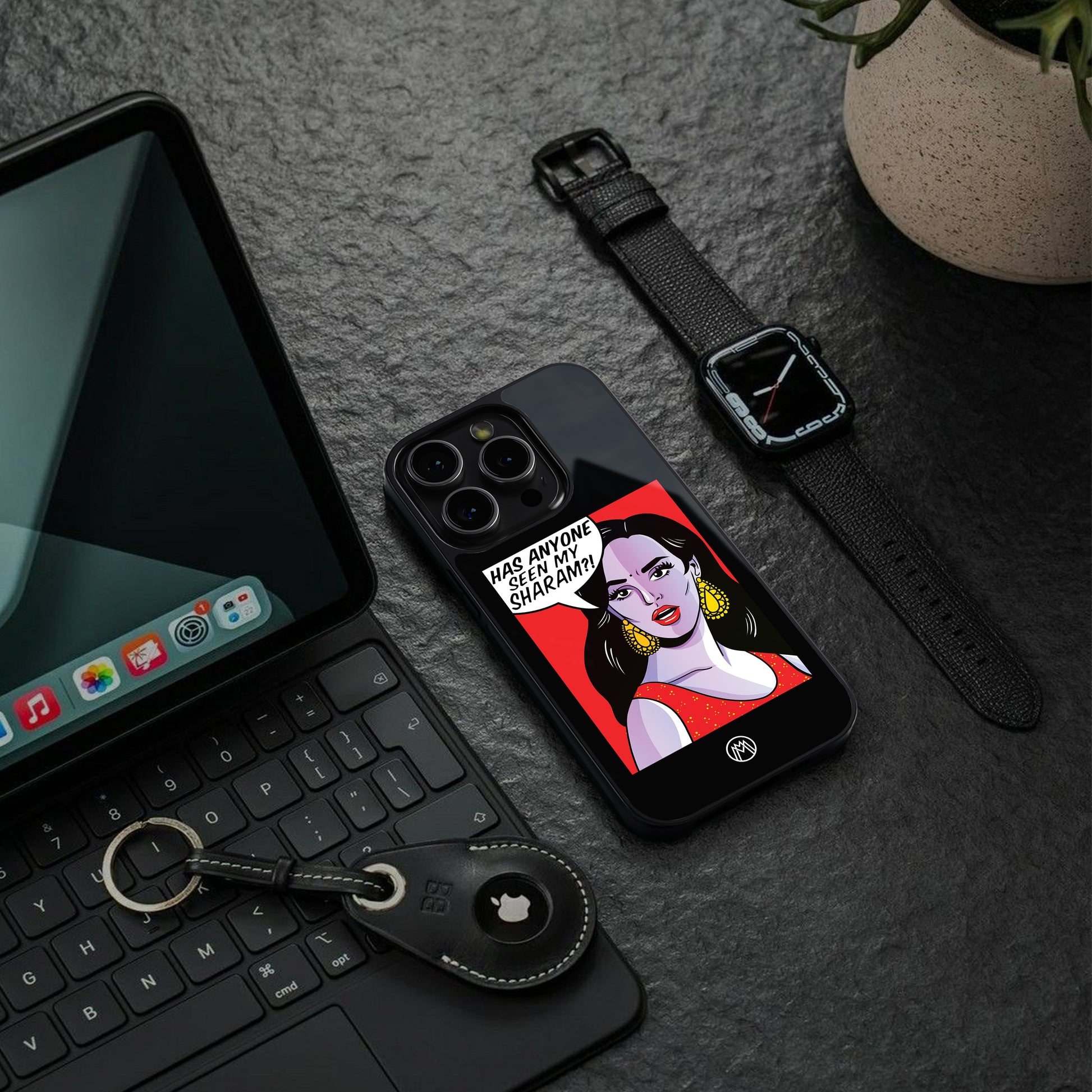 has anyone seen my sharam back phone cover | glass case for iphone 16 pro