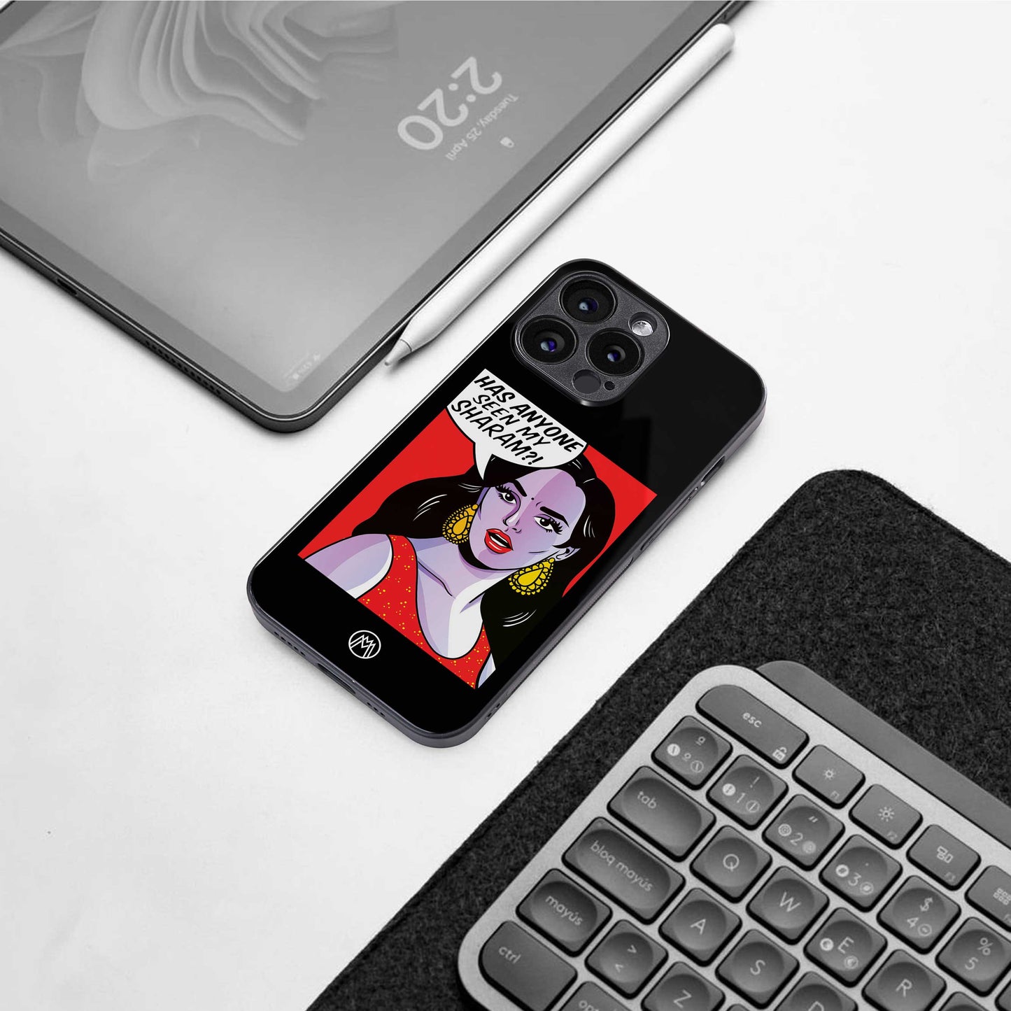 has anyone seen my sharam back phone cover | glass case for iphone 14