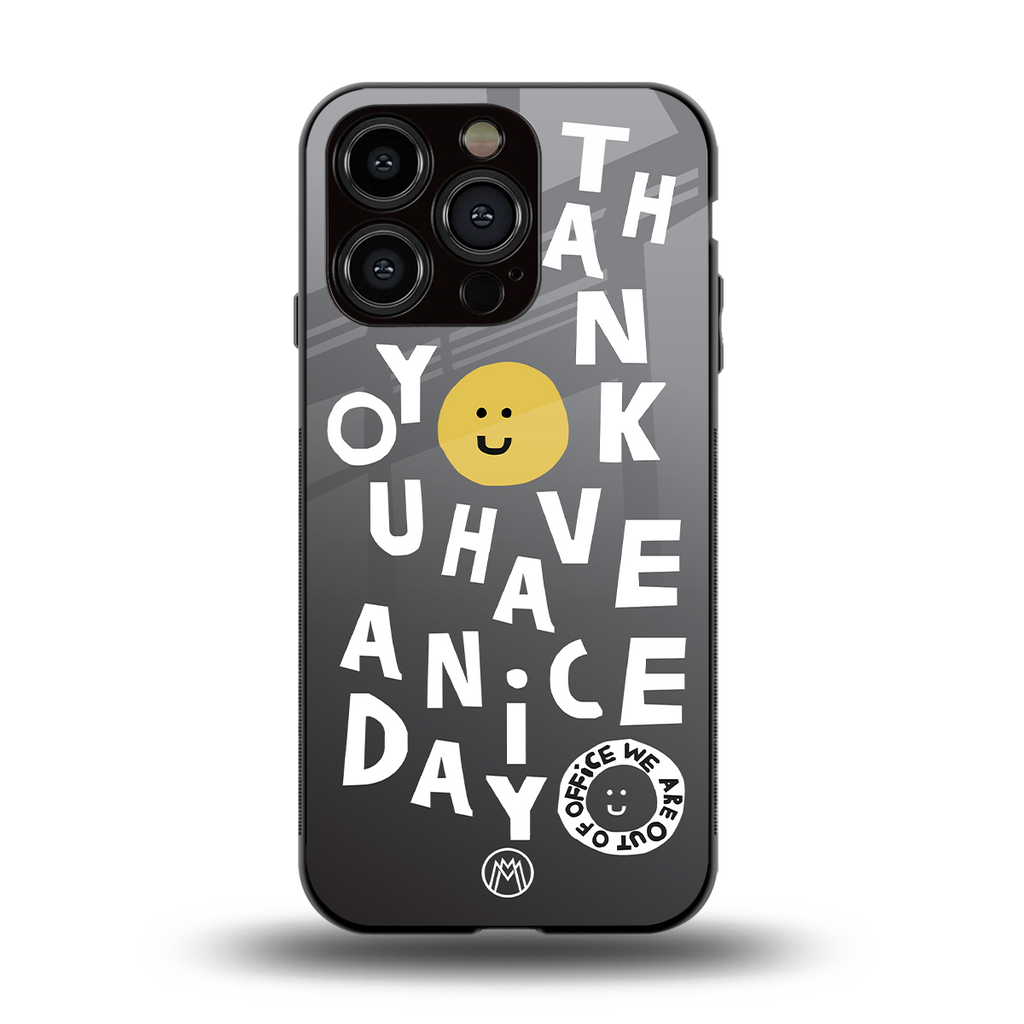 have a nice day back phone cover | glass case for iphone 13 pro