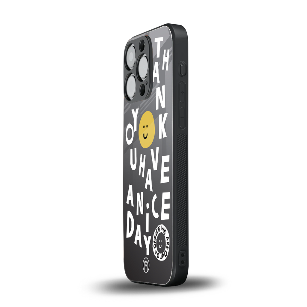 have a nice day back phone cover | glass case for iphone 13 pro