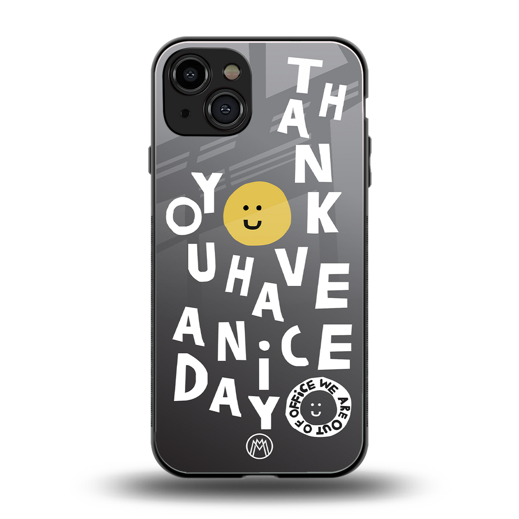 have a nice day back phone cover | glass case for iphone 15
