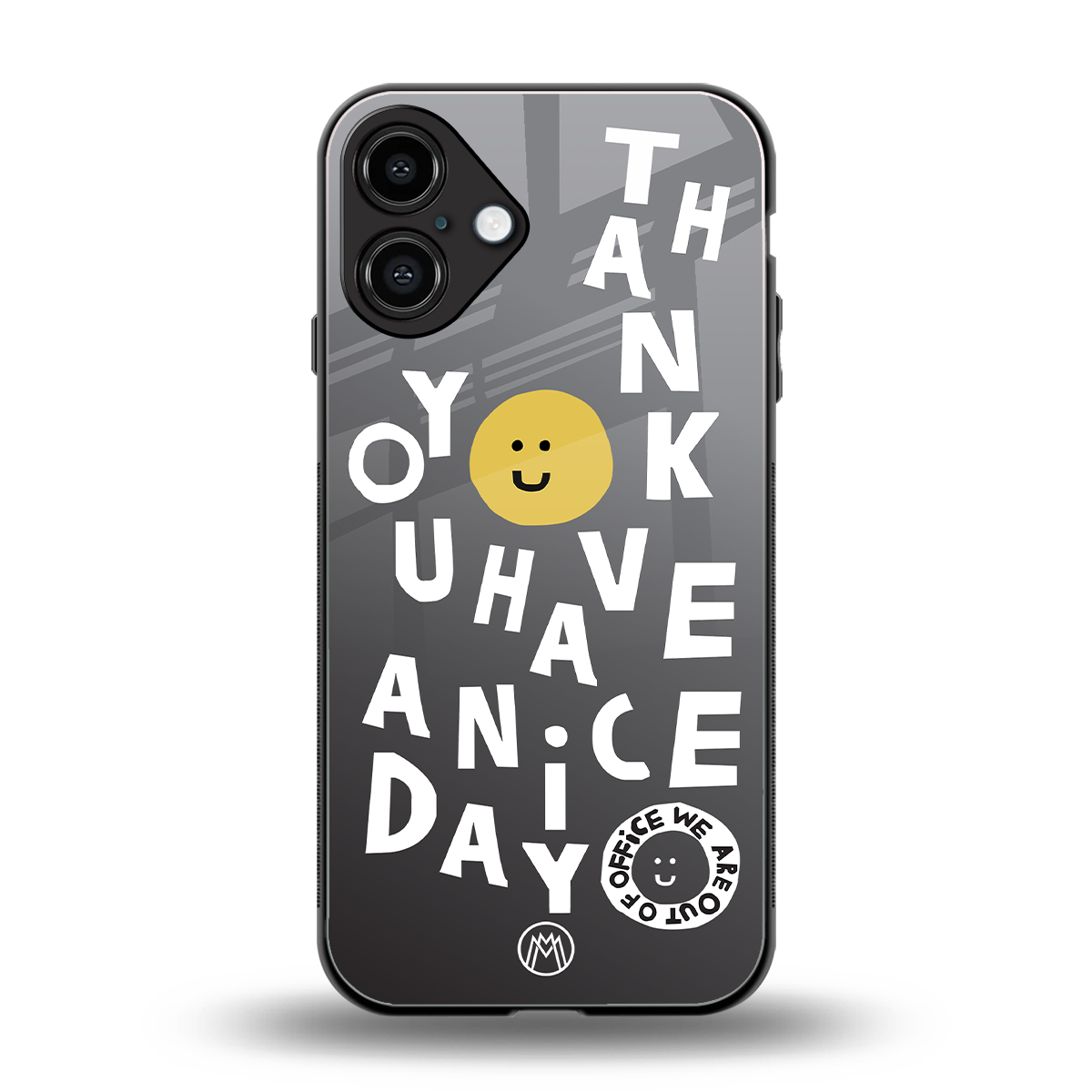 have a nice day back phone cover | glass case for iphone 16 plus