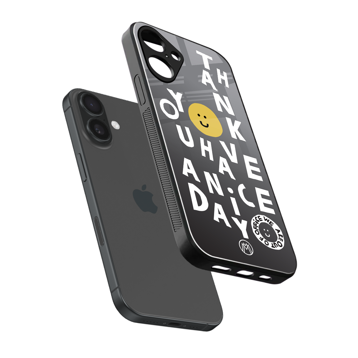 have a nice day back phone cover | glass case for iphone 16 plus