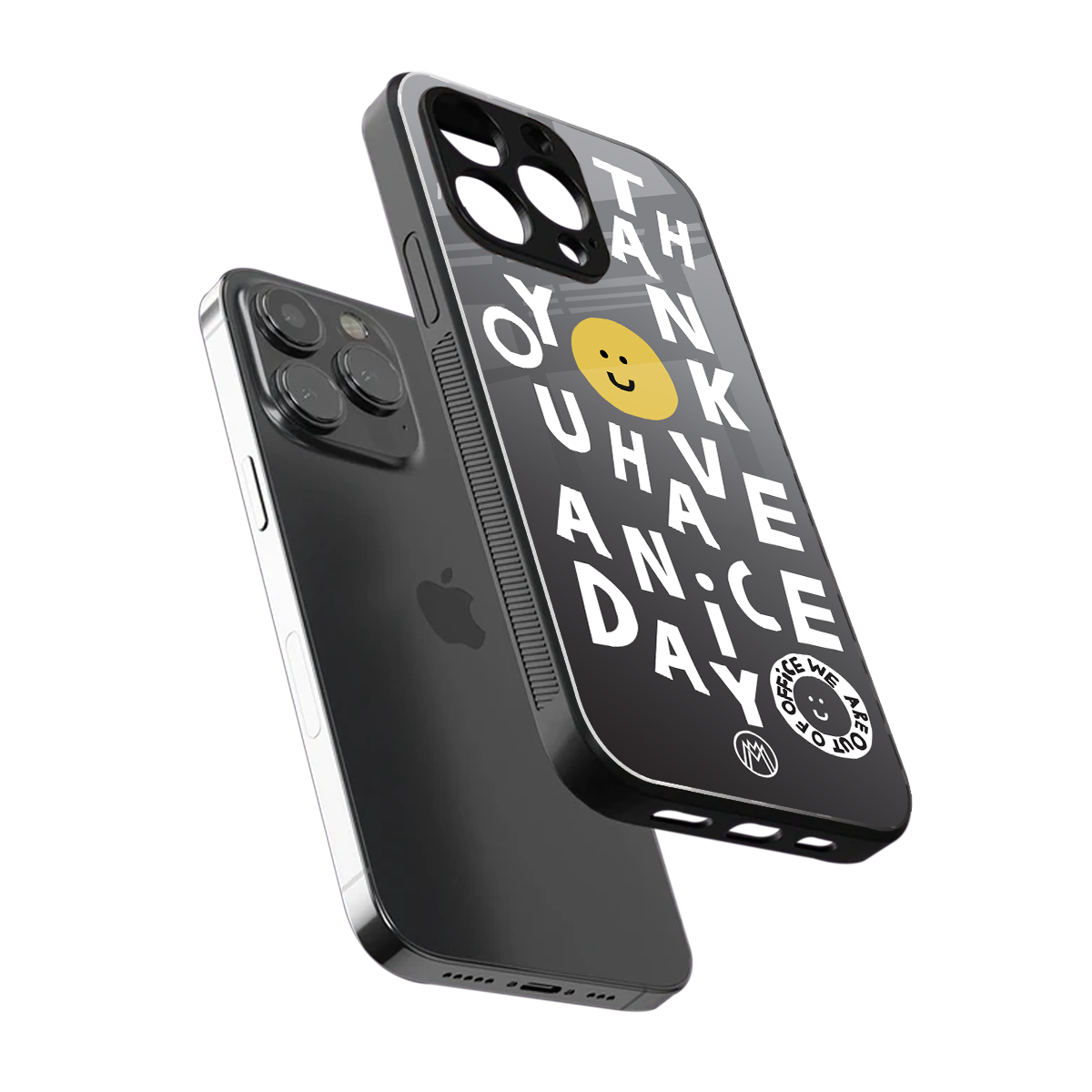 have a nice day back phone cover | glass case for iphone 16 pro max