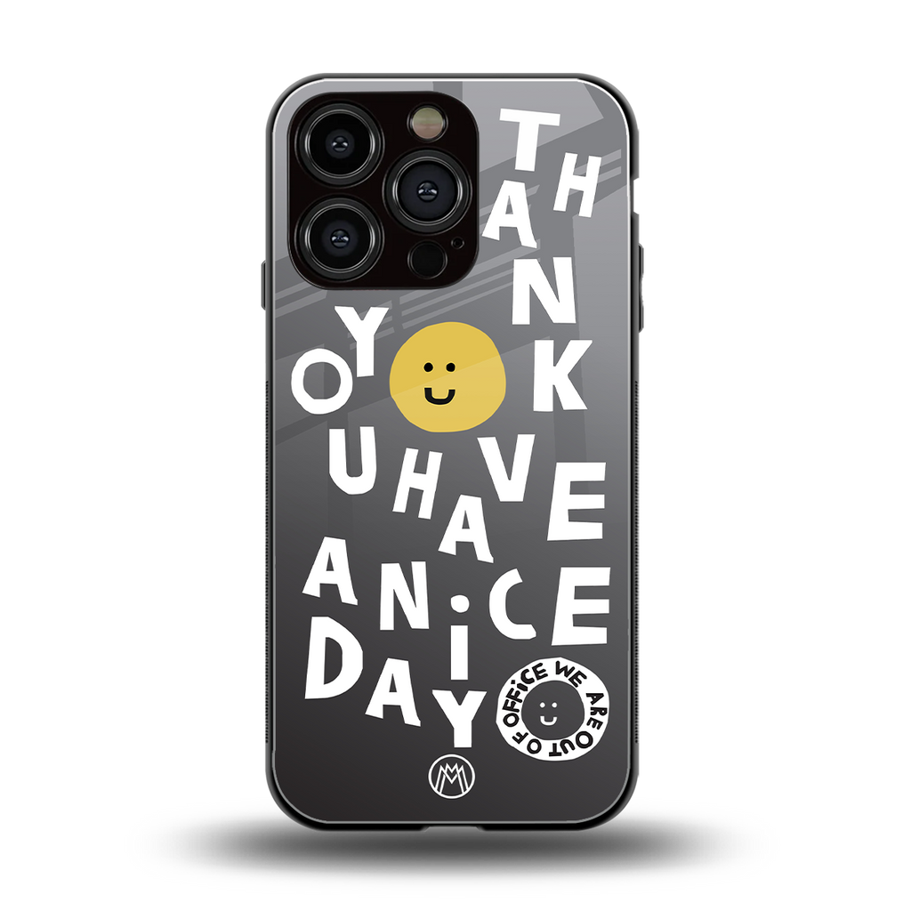 have a nice day back phone cover | glass case for iphone 16 pro