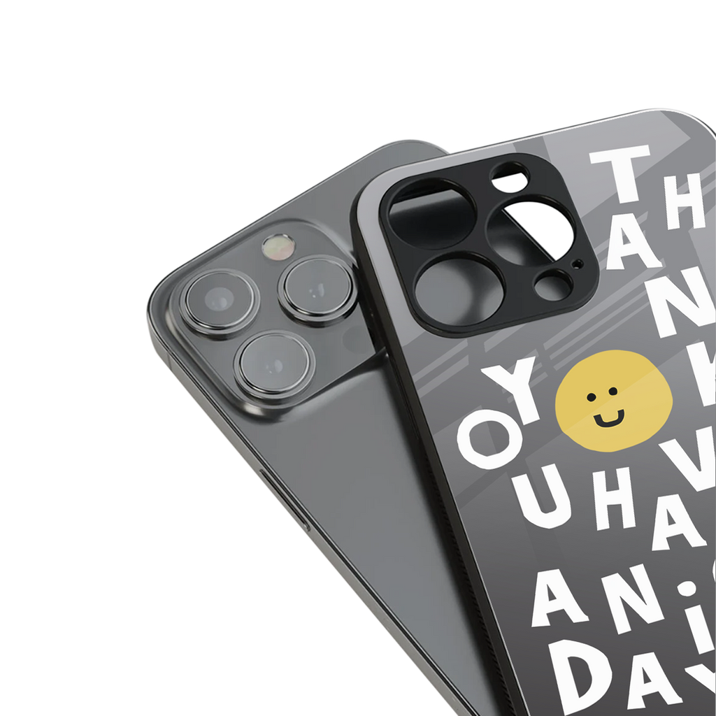 have a nice day back phone cover | glass case for iphone 15
