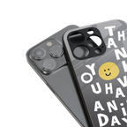 have a nice day back phone cover | glass case for iphone 16 plus