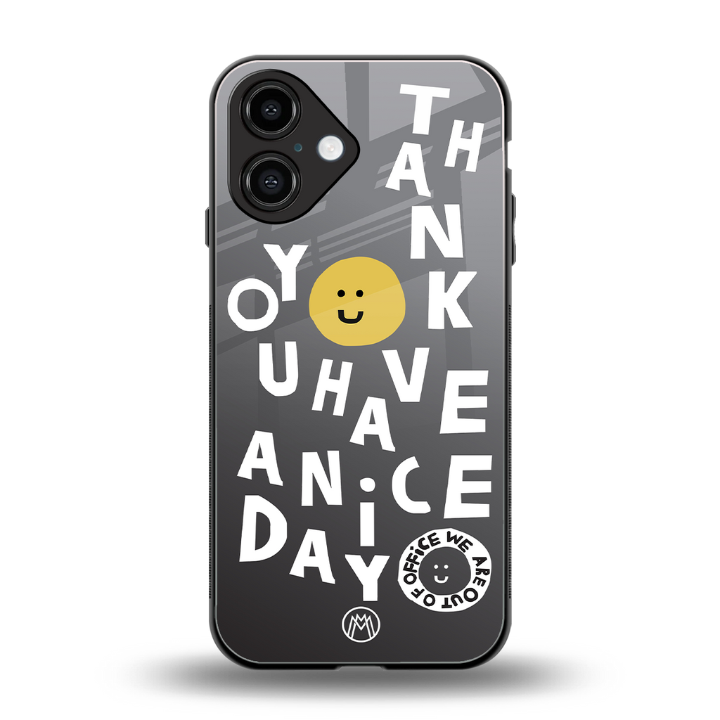have a nice day back phone cover | glass case for iphone 16