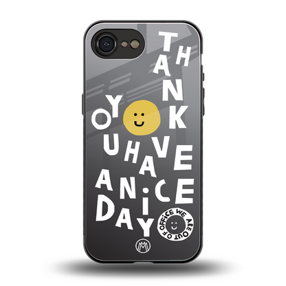 have a nice day back phone cover | glass case for iphone 16e