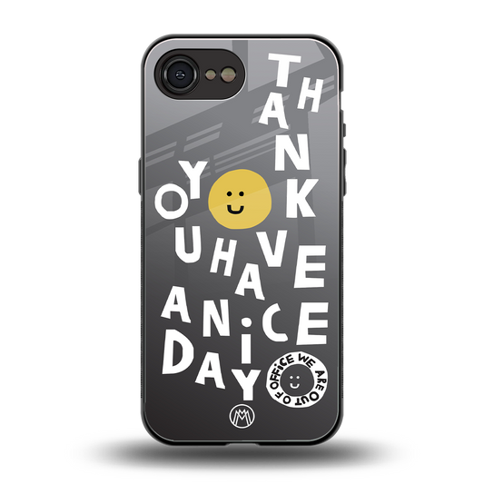 have a nice day back phone cover | glass case for iphone 16e