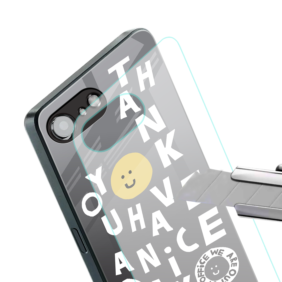 have a nice day back phone cover | glass case for iphone 16e