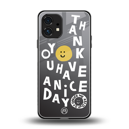 have a nice day back phone cover | glass case for nothing phone 1