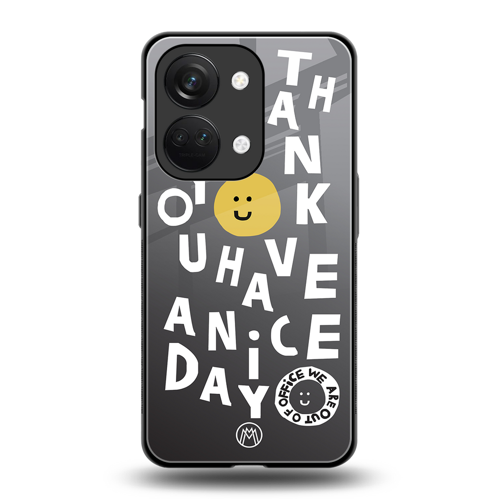 have a nice day back phone cover | glass case for oneplus nord 3