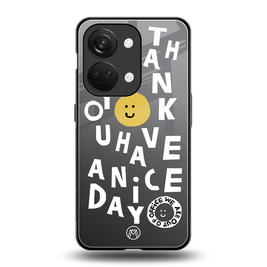 have a nice day back phone cover | glass case for oneplus nord 3