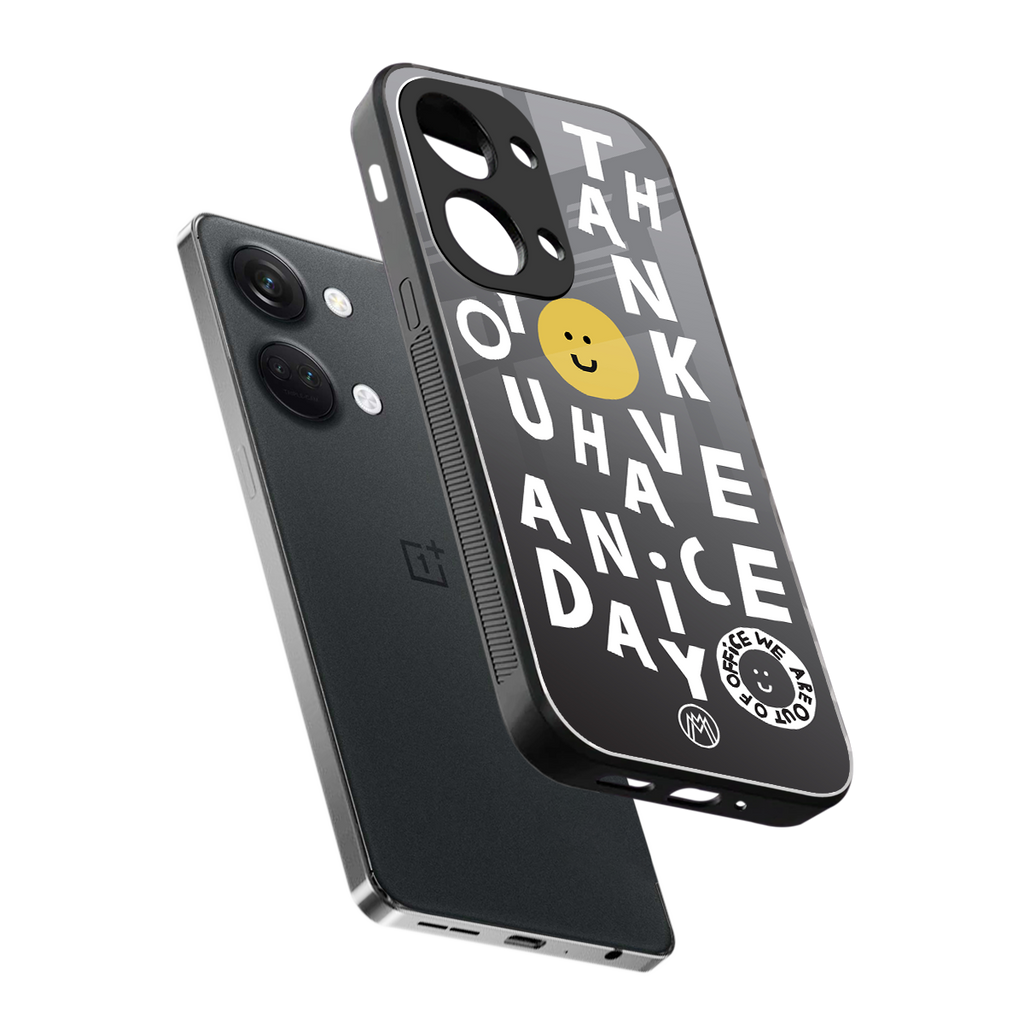 have a nice day back phone cover | glass case for oneplus nord 3