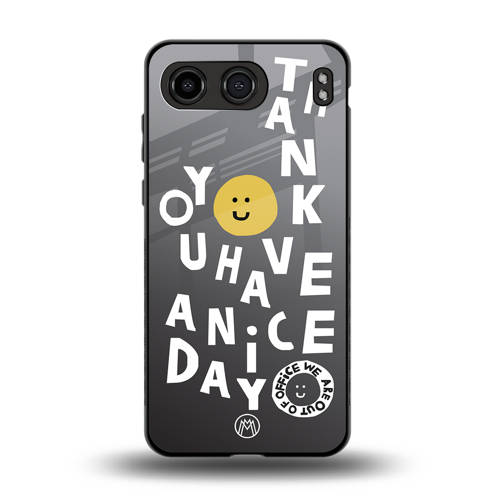 have a nice day back phone cover | glass case for oneplus nord 4