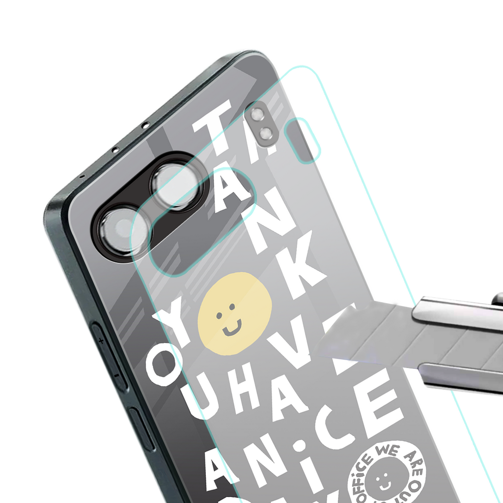 have a nice day back phone cover | glass case for oneplus nord 4