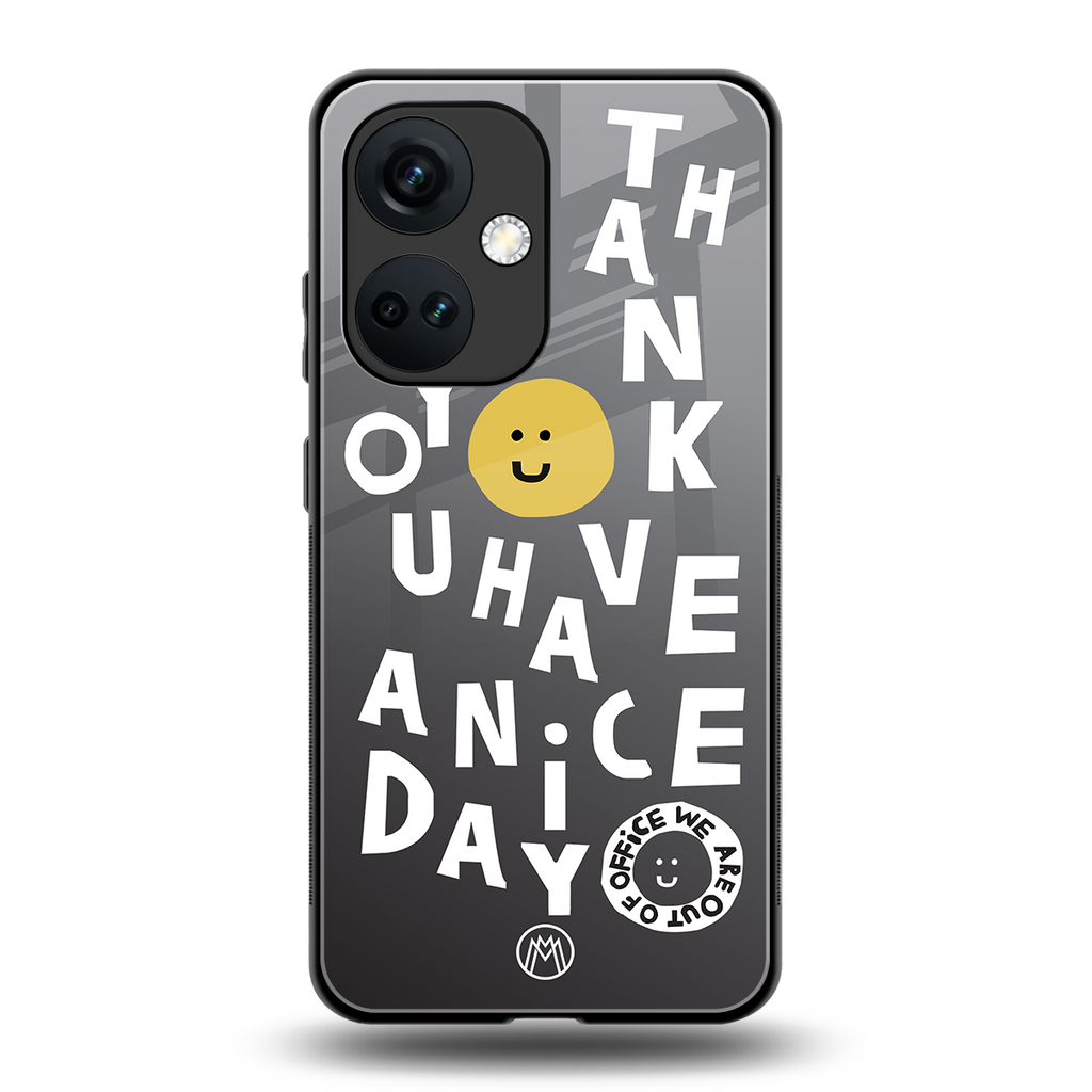 have a nice day back phone cover | glass case for oneplus nord ce 3