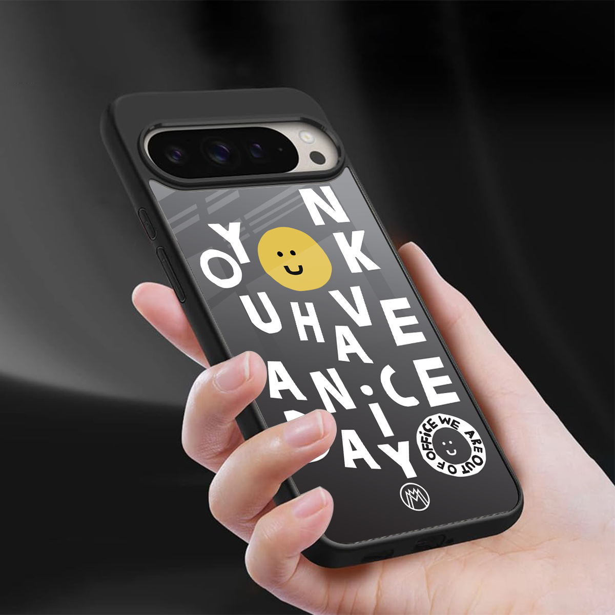 have a nice day back phone cover | glass case for google pixel 9 pro