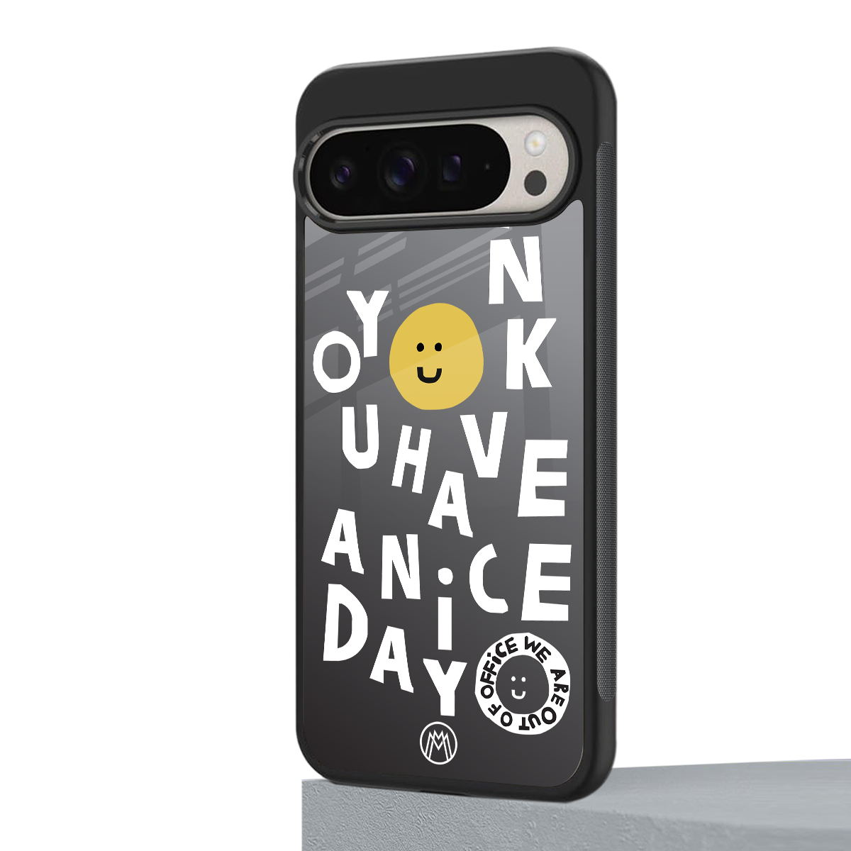 have a nice day back phone cover | glass case for google pixel 9 pro
