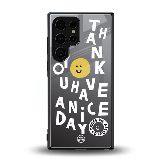 have a nice day back phone cover | glass case for samsung galaxy s23 ultra