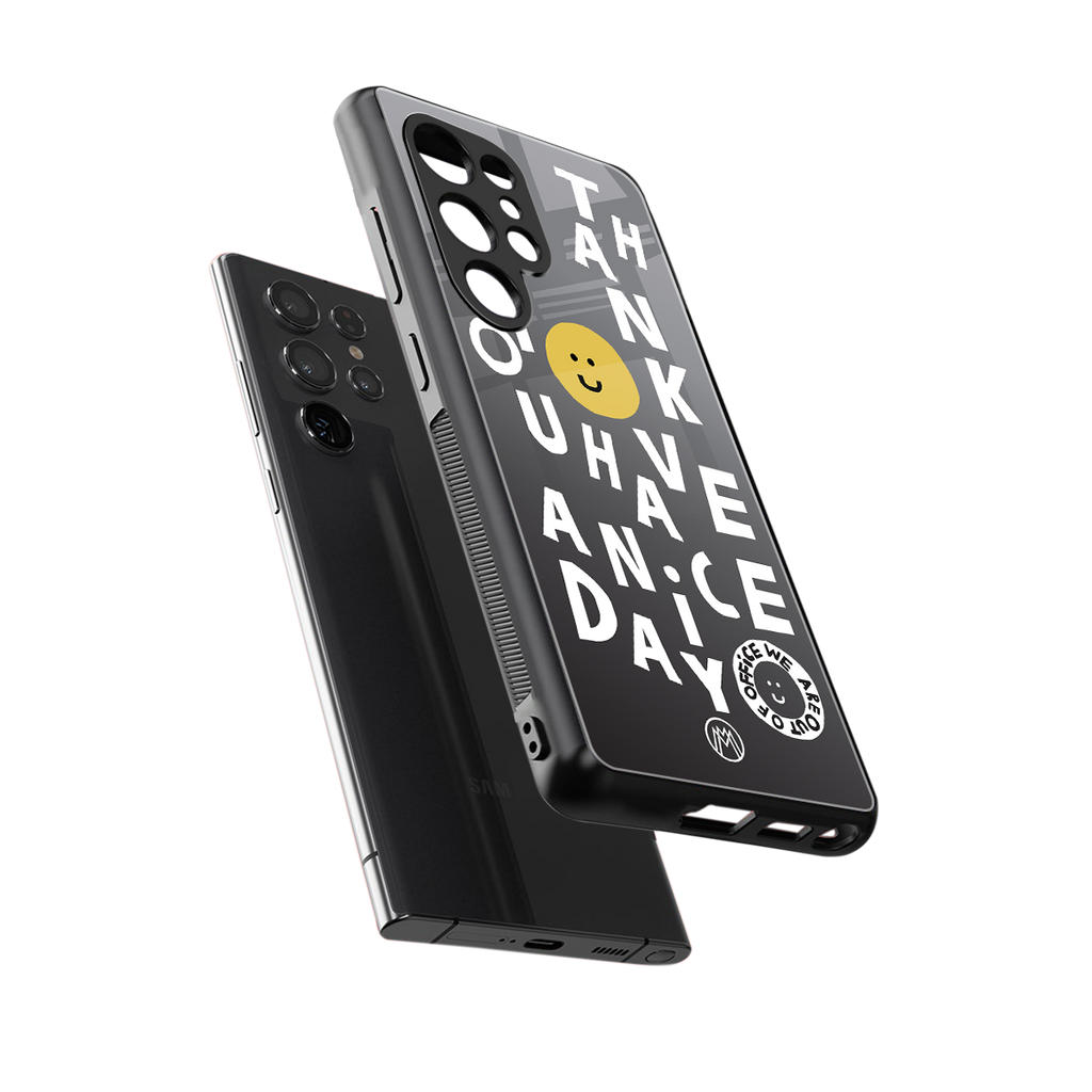 have a nice day back phone cover | glass case for samsung galaxy s25 ultra