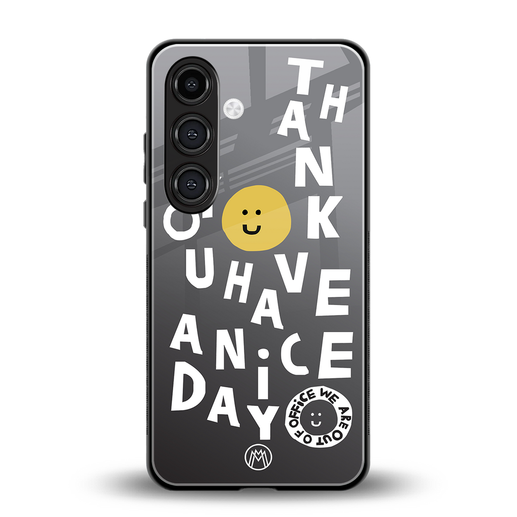 have a nice day back phone cover | glass case for samsung galaxy s24