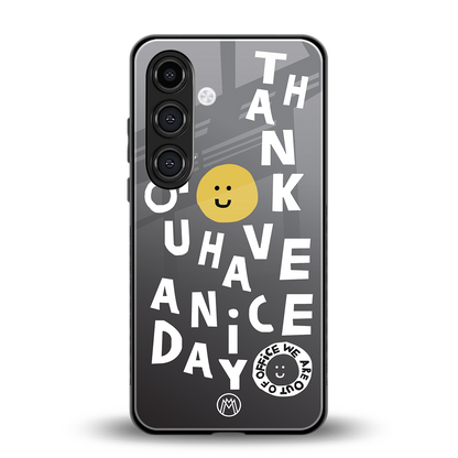 have a nice day back phone cover | glass case for samsung galaxy s24 fe