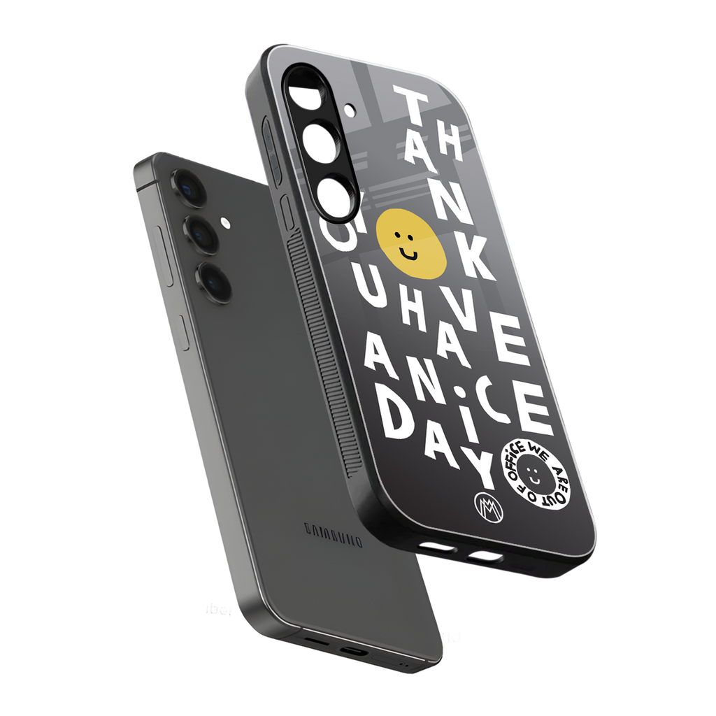 have a nice day back phone cover | glass case for samsung galaxy s25 plus