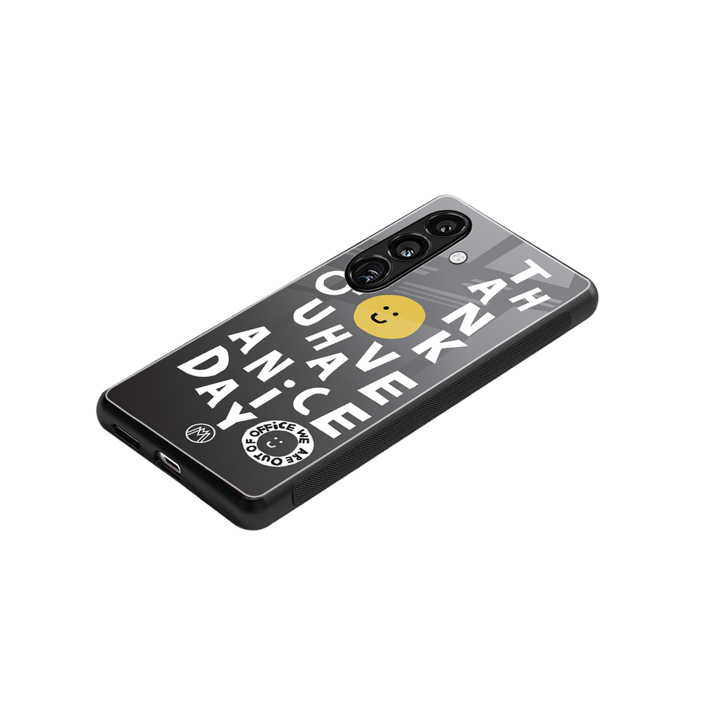 have a nice day back phone cover | glass case for samsung galaxy s24 fe