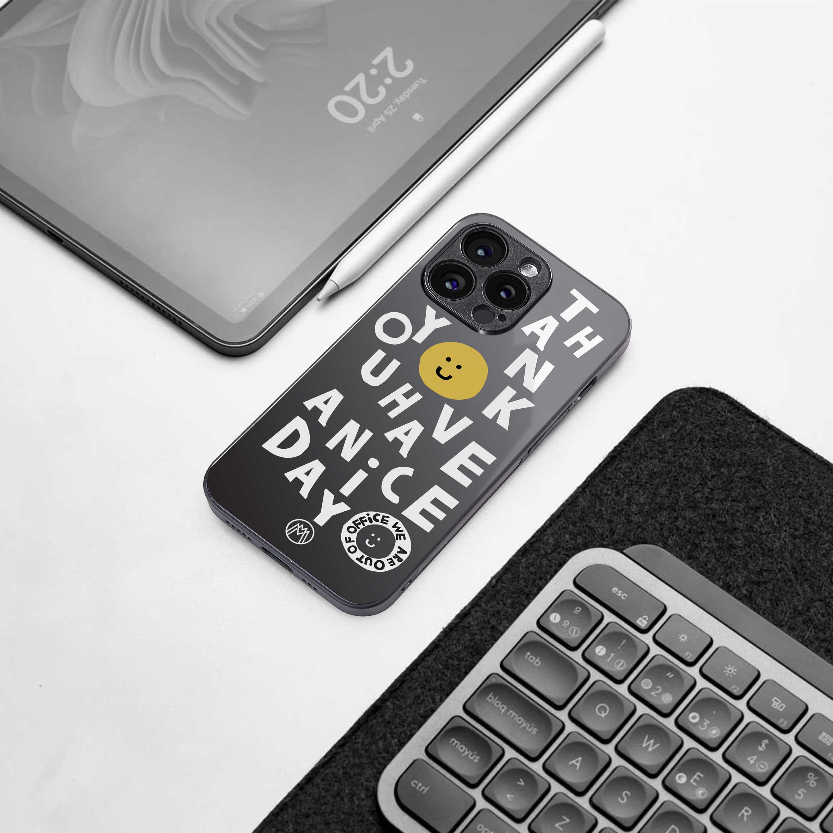 have a nice day back phone cover | glass case for iphone 13 pro