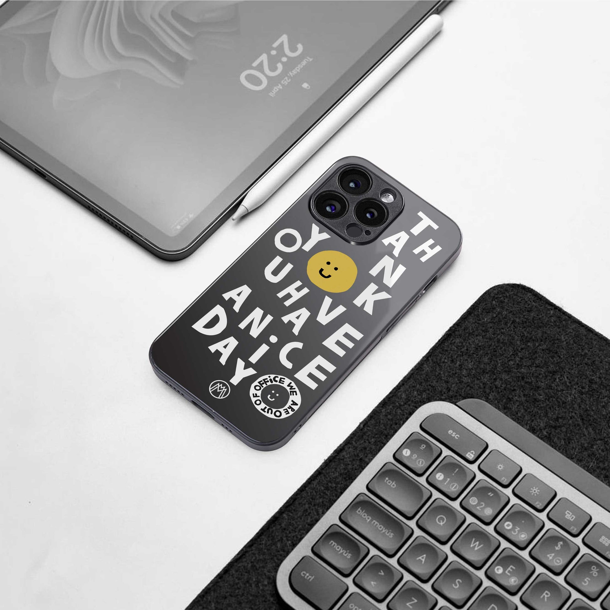 have a nice day back phone cover | glass case for iphone 13 pro max