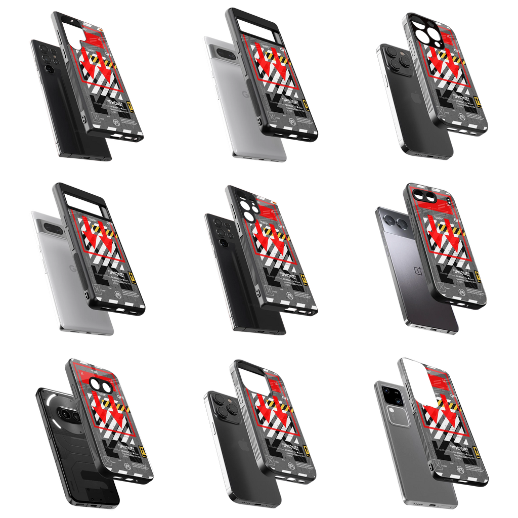 Durable Glass Back Mobile Case for iPhone, Samsung, OnePlus, Google Pixel, Redmi, Vivo, Oppo