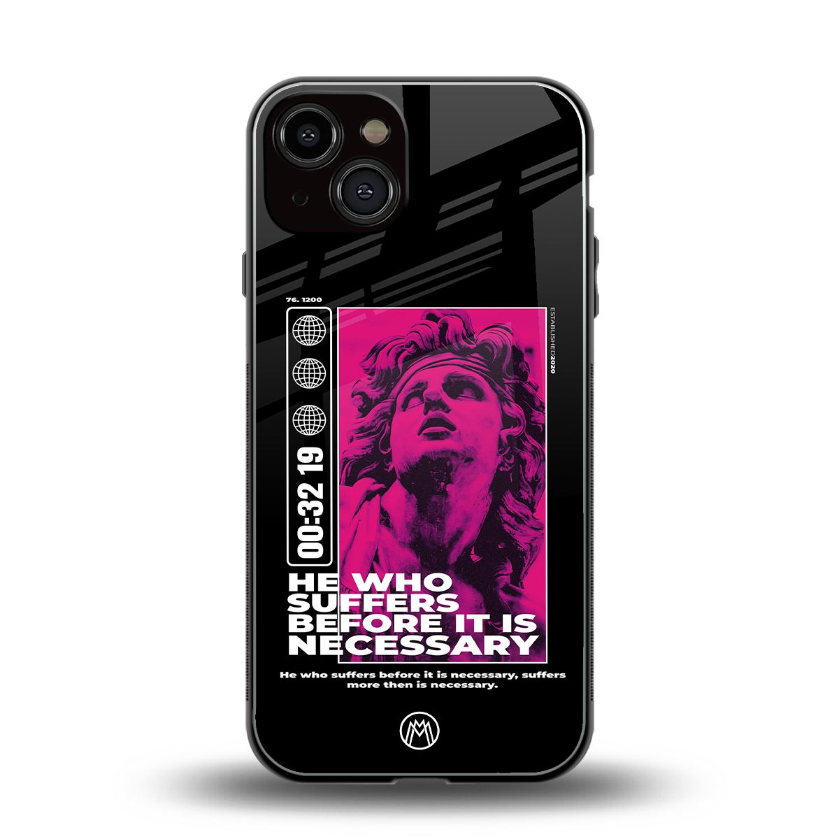 he who suffers back phone cover | glass case for iphone 13