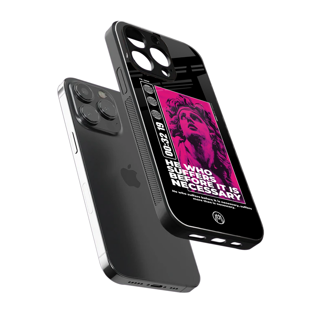 he who suffers back phone cover | glass case for iphone 14 pro max