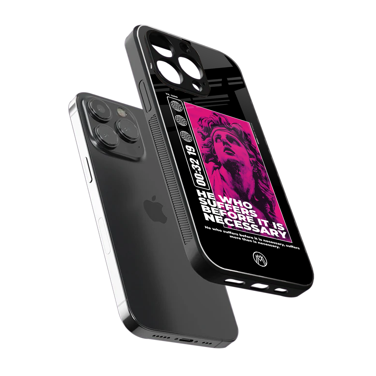 he who suffers back phone cover | glass case for iphone 14 pro max