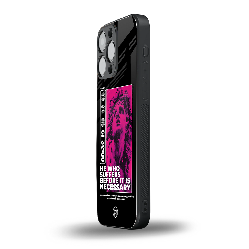 he who suffers back phone cover | glass case for iphone 14 pro max