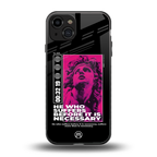 he who suffers back phone cover | glass case for iphone 15