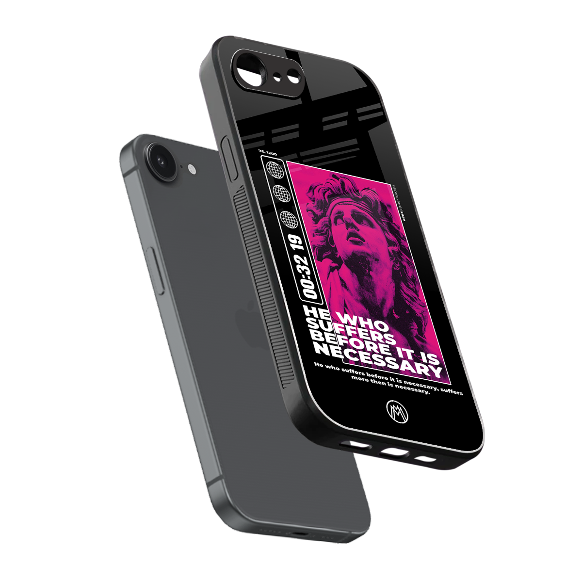 he who suffers back phone cover | glass case for iphone 16e