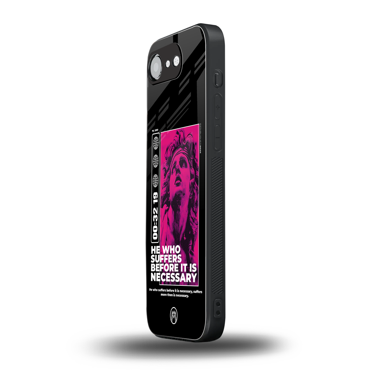 he who suffers back phone cover | glass case for iphone 16e