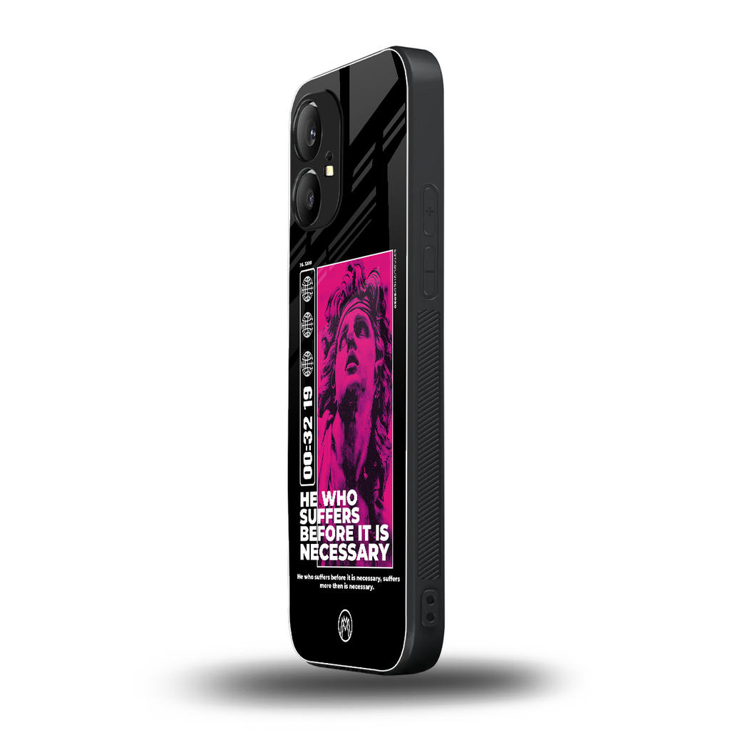he who suffers back phone cover | glass case for nothing phone 1