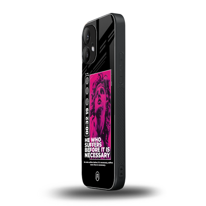 he who suffers back phone cover | glass case for nothing phone 2