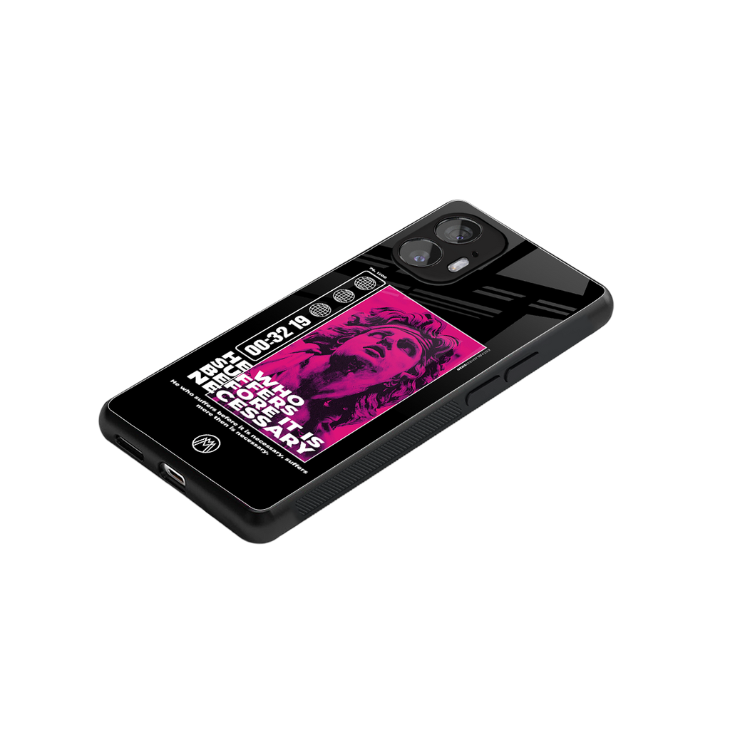 he who suffers back phone cover | glass case for nothing phone 2