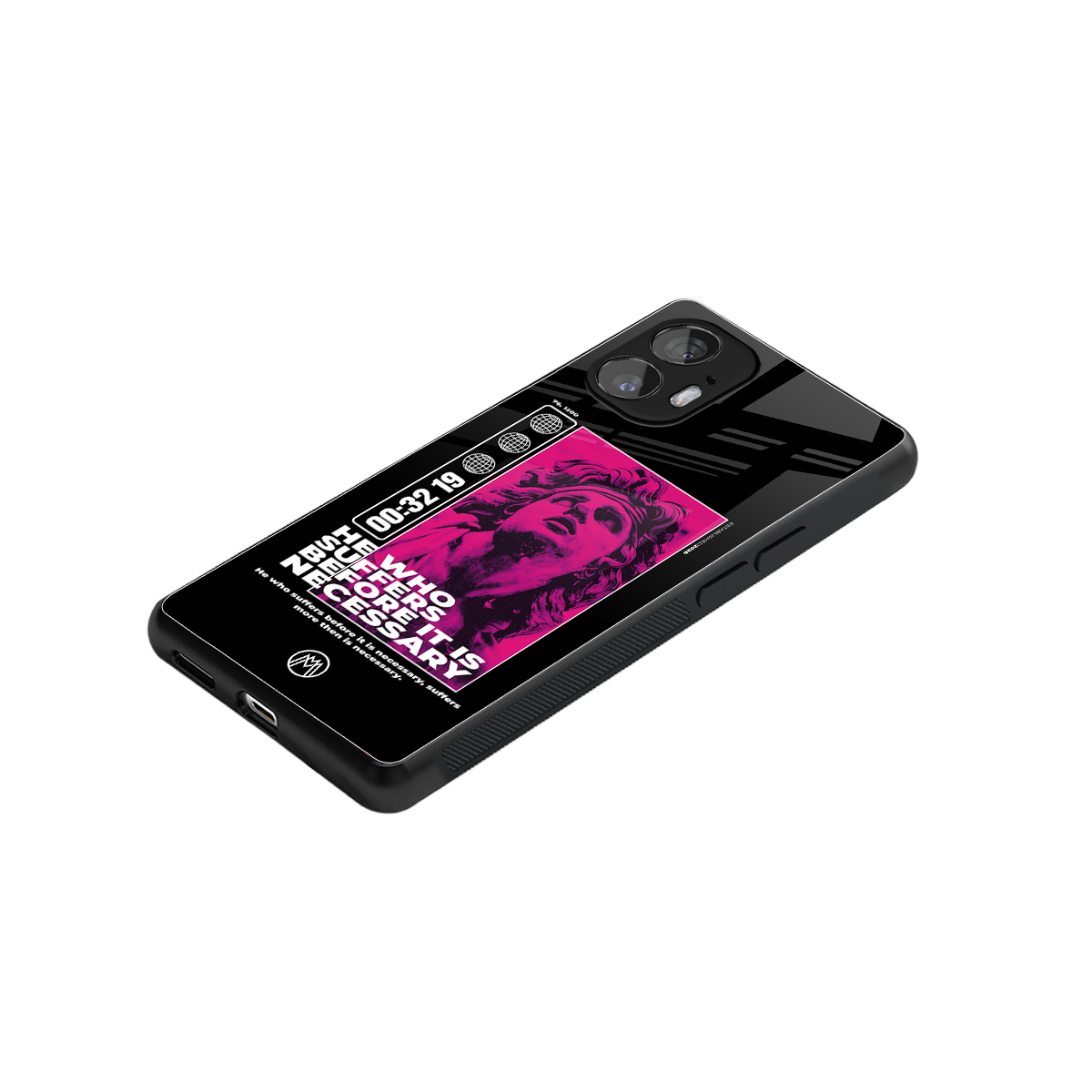 he who suffers back phone cover | glass case for nothing phone 2